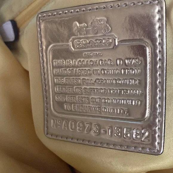 Coach Serial Number Tag Coach Handbag Coach Purse: 41992 Crossbody